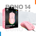 Mouse Gaming Alámbrico Óptico Cougar Minos XT PINK 4000DPI 6 Botones RGB Rosado