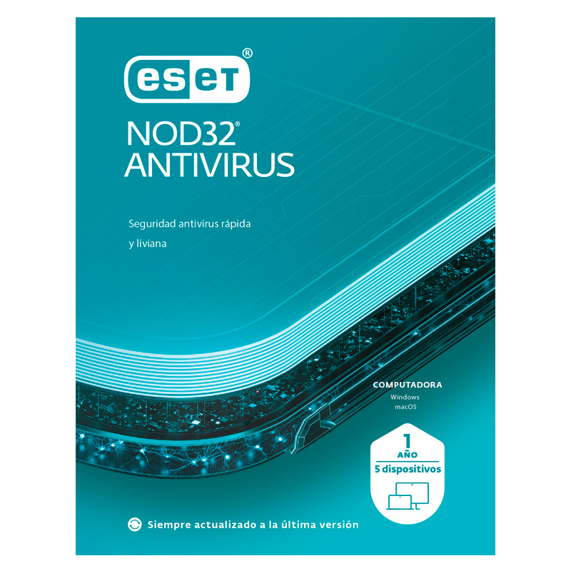 Licencia ESET NOD32 Antivirus Para 5PC 1 Año ***DIGITAL***
