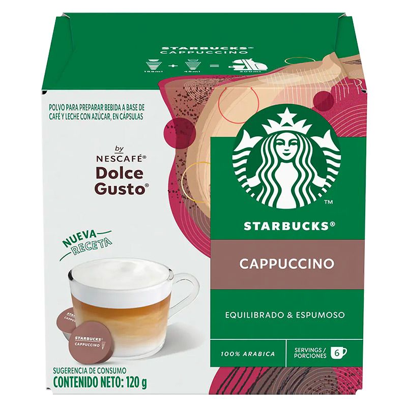 Cápsulas Starbucks Cappuccino Para Nescafé Dolce Gusto, 12 Cápsulas :  Precio Guatemala