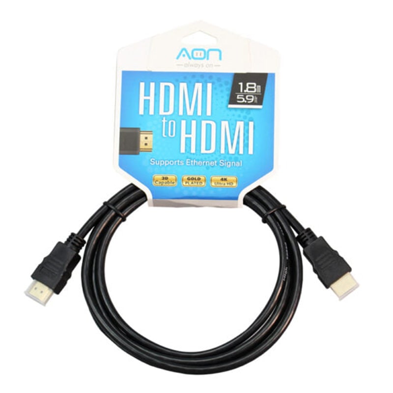 Cable HDMI AON AO-CB-1101 4K 1.8 Metros Macho-Macho