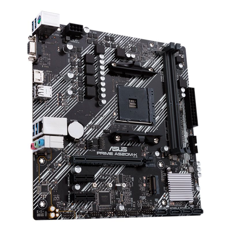 Motherboard ASUS PRIME A520M-K Socket AM4 5000/4000 G/3000 Series 2xDDR4 Micro-ATX