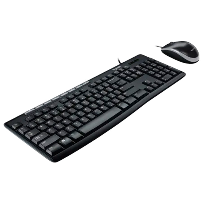 Teclado y Mouse Alámbrico Logitech MK200 USB Negro Español