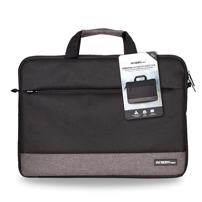 Maletín Para Notebook Argom Essential 15.6" Gris/Negro