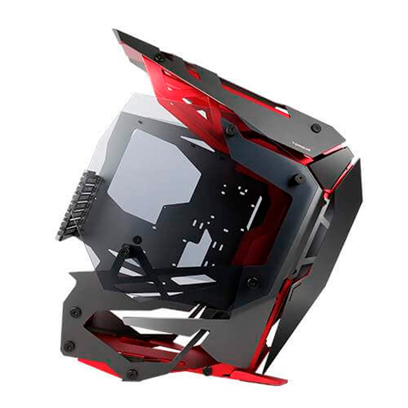 Case Gaming Antec Torque Media Torre Vidrio Templado E-ATX Negro/Rojo (Sin Fuente)