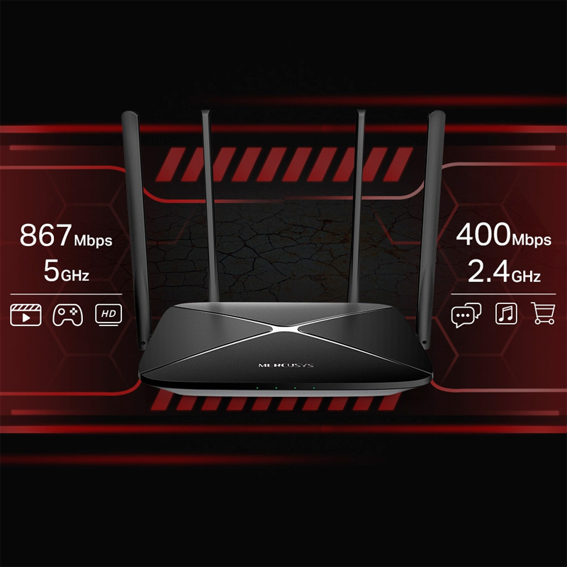 Router Mercusys AC12G AC1200 Dual Band