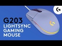 Mouse Óptico Gaming Logitech G203 LIGHTSYNC Blanco 8000DPI 6 Botones