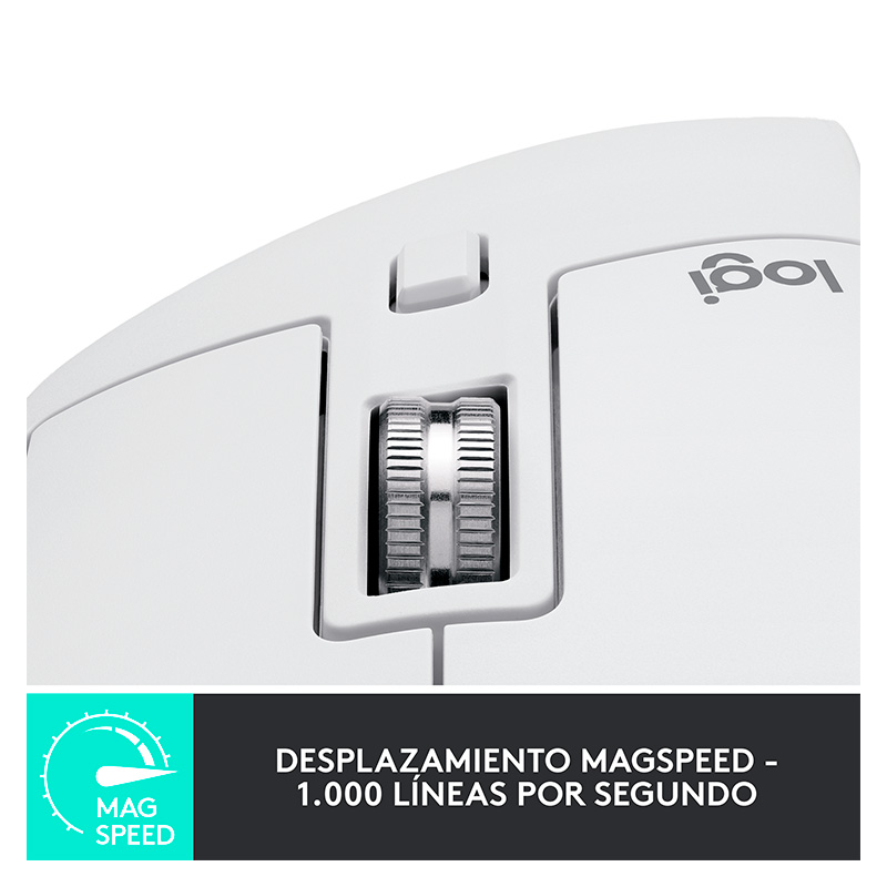 Mouse Logitech MX Master 3S Inalambrico Bluetooth USB8000DPI Blanco