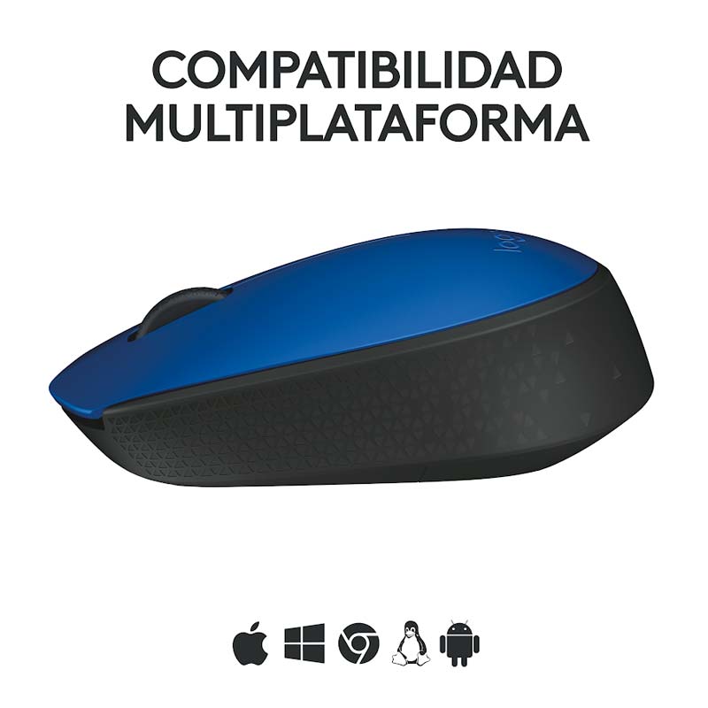 Mouse Inalámbrico Logitech M170 Óptico 1000DPI Azul