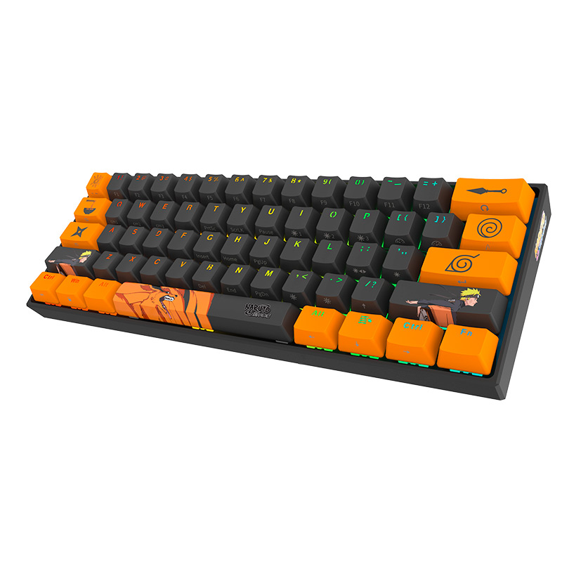 Teclado Gaming Mecánico Alámbrico Checkpoint Naruto KX-400 RGB Edición Naruto