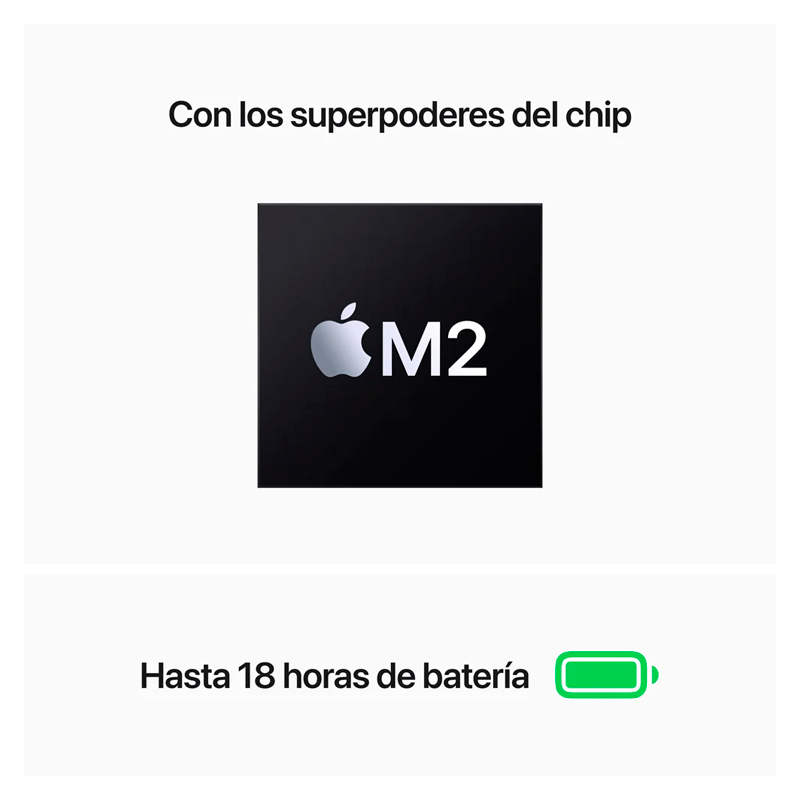 Apple MacBook Air 13" Retina Chip M2 8GB RAM 256GB SSD Starlight Teclado Inglés