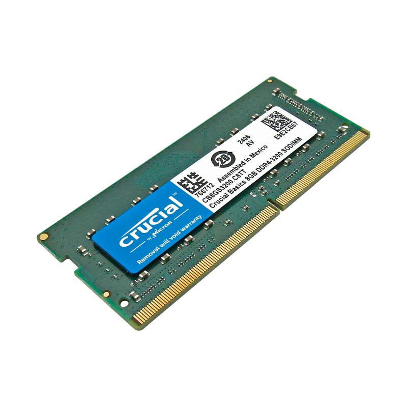 Memoria DDR4 SODIMM 8GB Crucial Basics 3200MHz