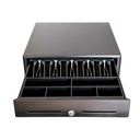 Cash Drawer AON CDK-58 para Billetes y Monedas Negro