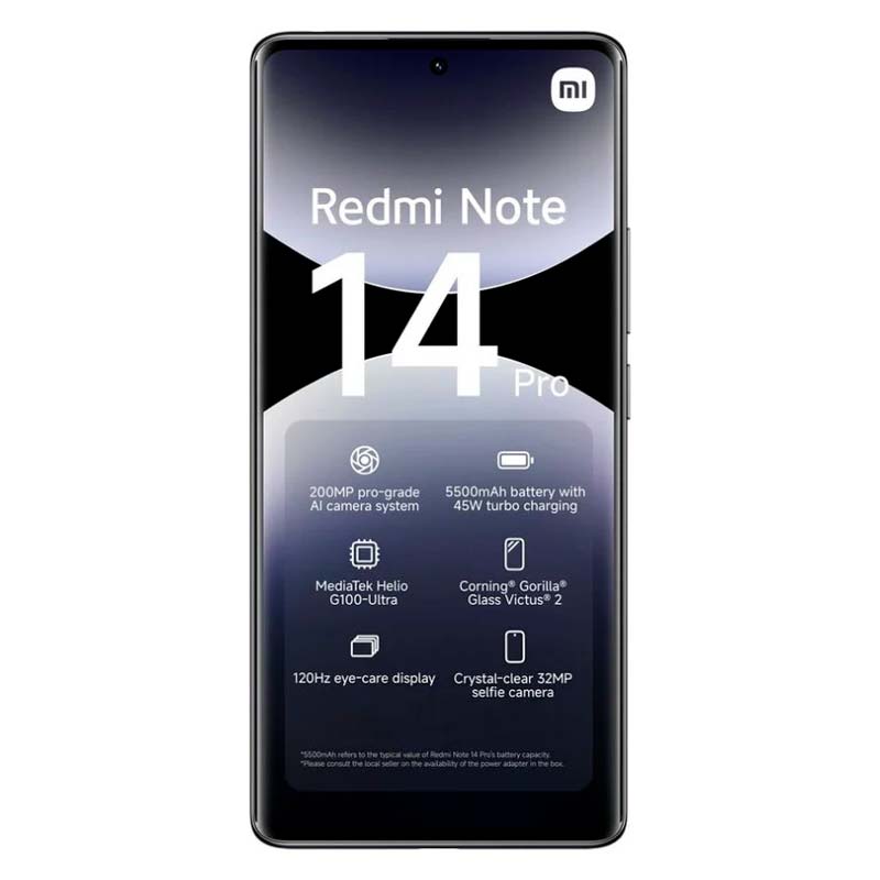 Celular Xiaomi Redmi Note 14 Pro 6.67" 256GB 8GB RAM Negro