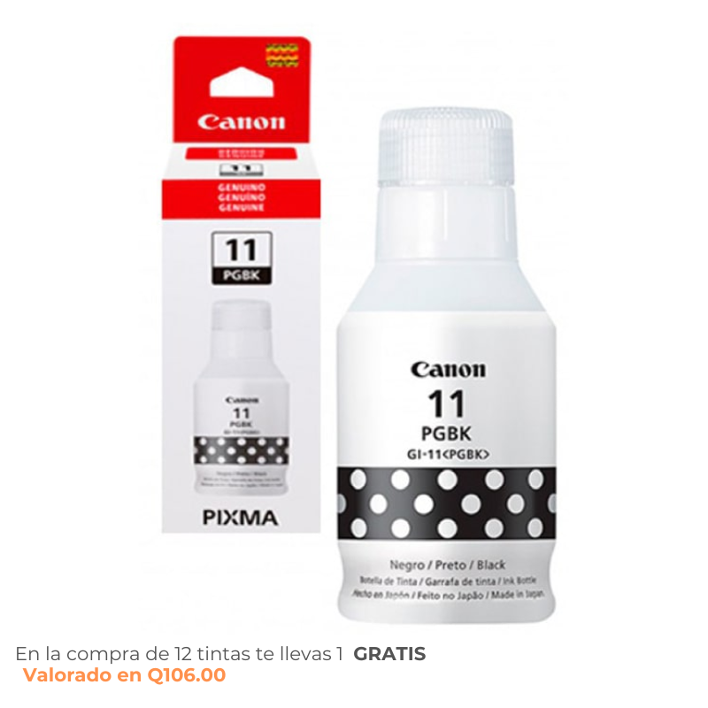 Botella de Tinta Canon GI-11 Negro 135ml