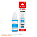 Botella de Tinta Canon GI-190C Cian 70ml