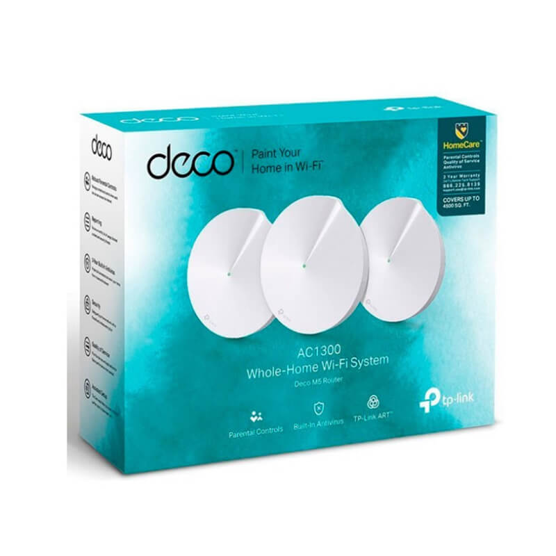 Sistema Mesh Wi-Fi tp-link Deco M5 AC1300 3-Pack DualBand MU-MIMO