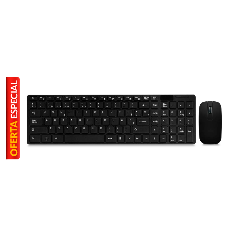 Teclado y Mouse Inalámbrico Argom Classic USB Negro Español