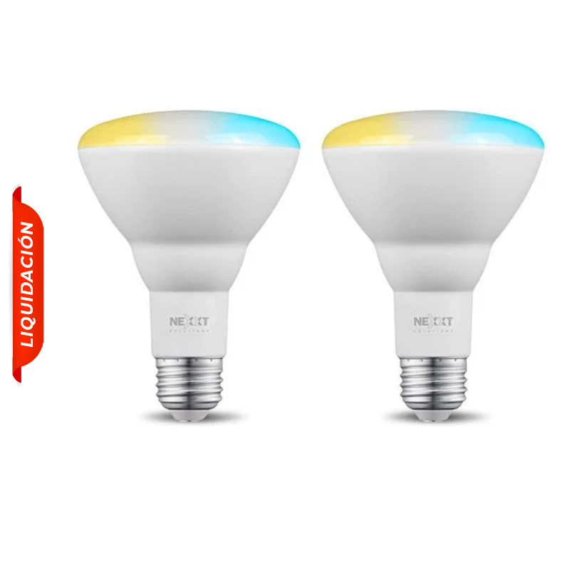 Bombilla LED Inteligente Nexxt BR30 Luz cálida Wi-Fi 110V 2pc