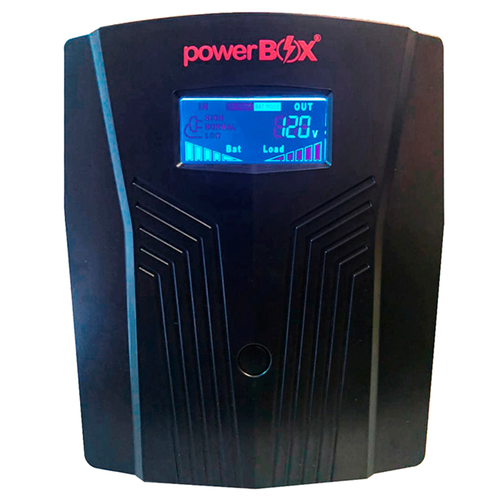 UPS 2000VA PowerBox PB20006LCD 1200W 6 Tomas