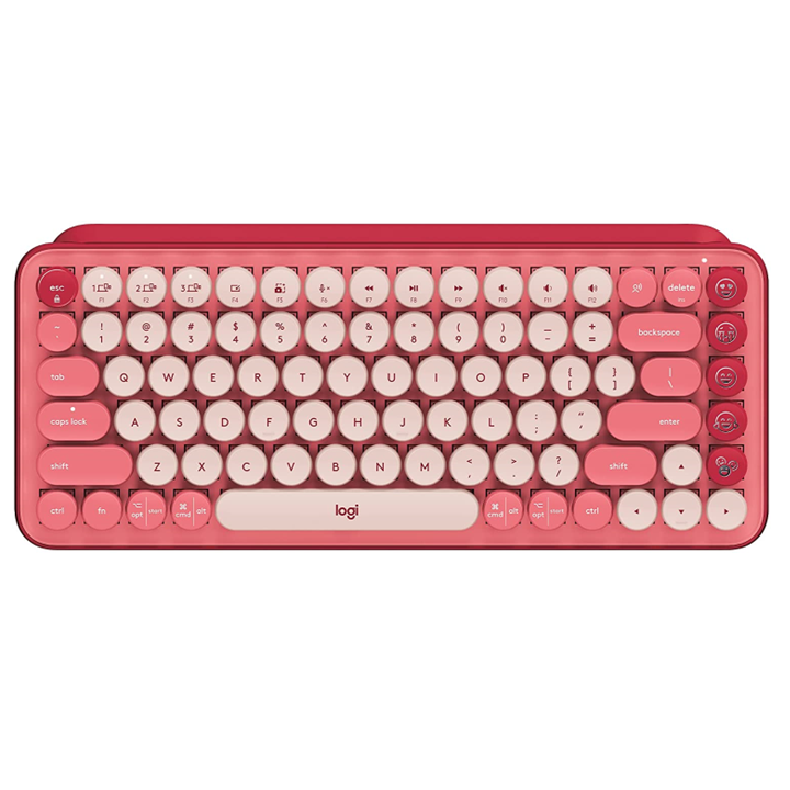 Teclado Mecánico Inalámbrico Logitech POP Heartbreaker Fucsia-Rosado Español