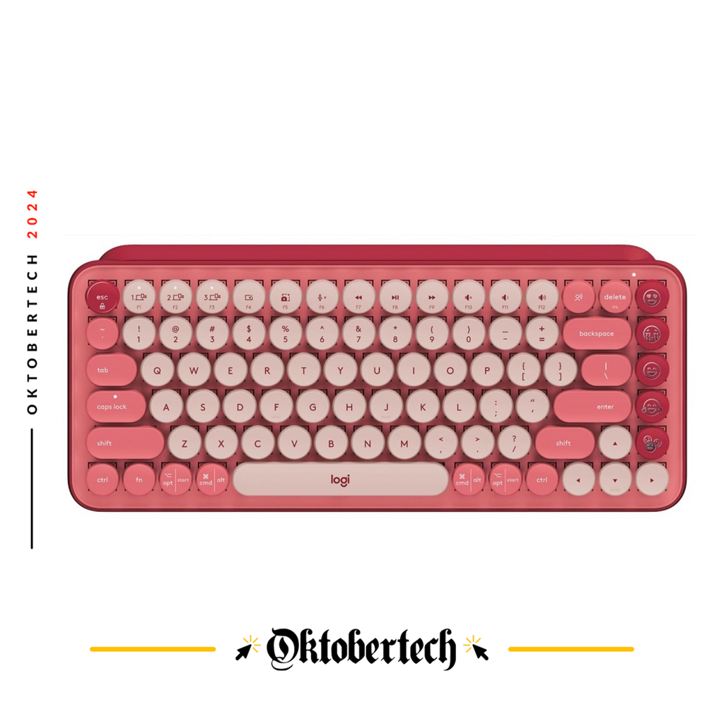 Teclado Mecánico Inalámbrico Logitech POP Heartbreaker Fucsia-Rosado Español