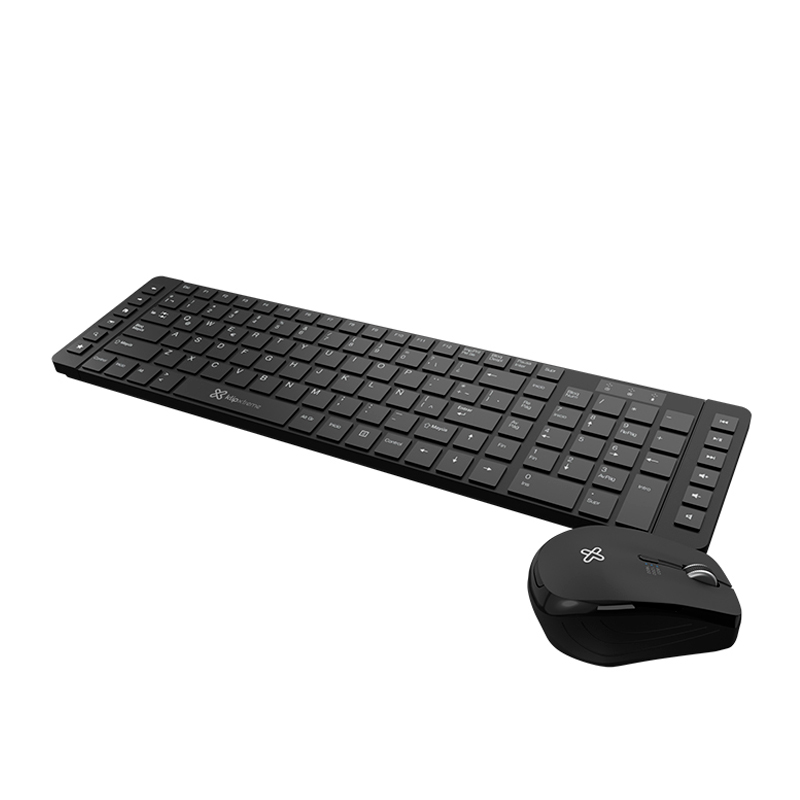 Teclado y Mouse Inalámbrico Klip Xtreme Revolution USB Negro Español