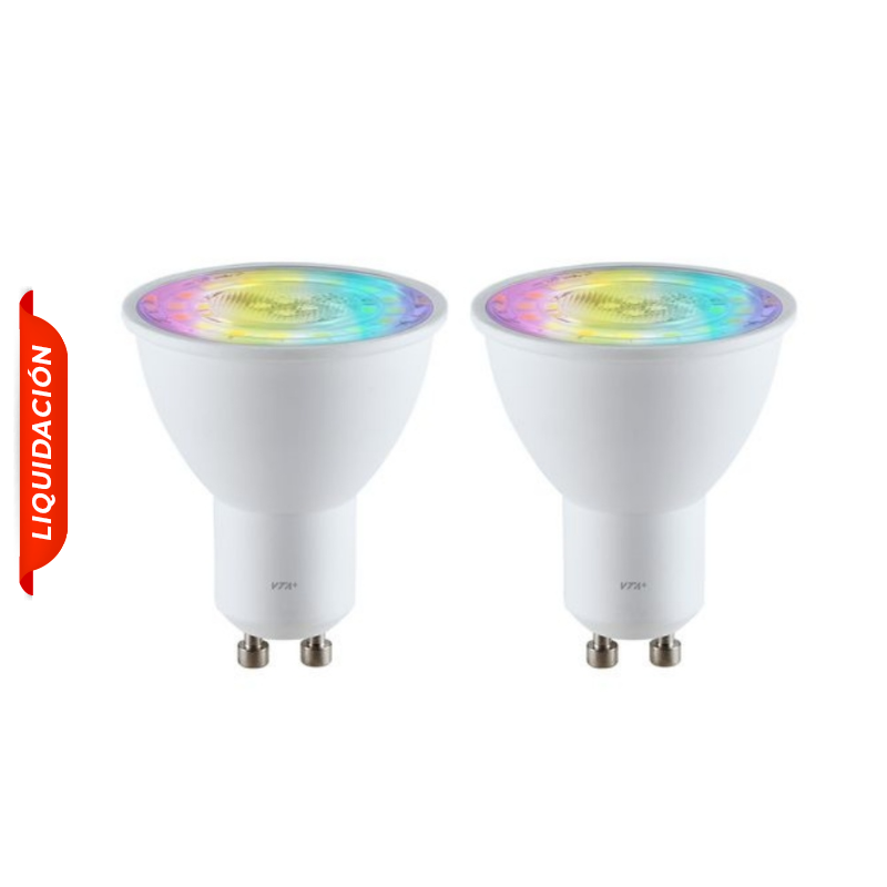 Bombilla LED Inteligente VTA+ GU10 RGB 125VAC Smart Home Wi-Fi 2pc