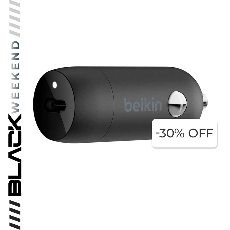 Cargador para Carro Belkin BoostCharge USB-C 30W​​ Negro