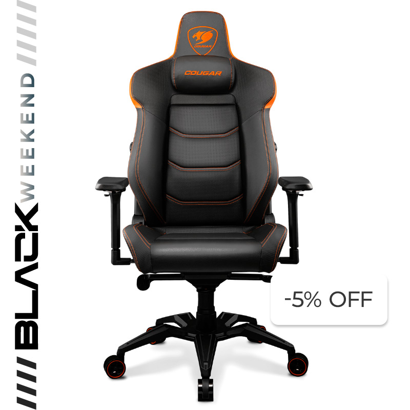 Silla Gaming Cougar Armor EVO Negro Naranja