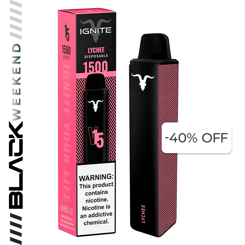 Vape Electronico Ignite V15 1500 Puffs Nic 5g Lychee