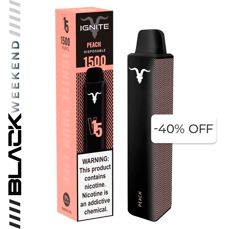 Vape Electronico Ignite V15 1500 Puffs Nic 5g Peach