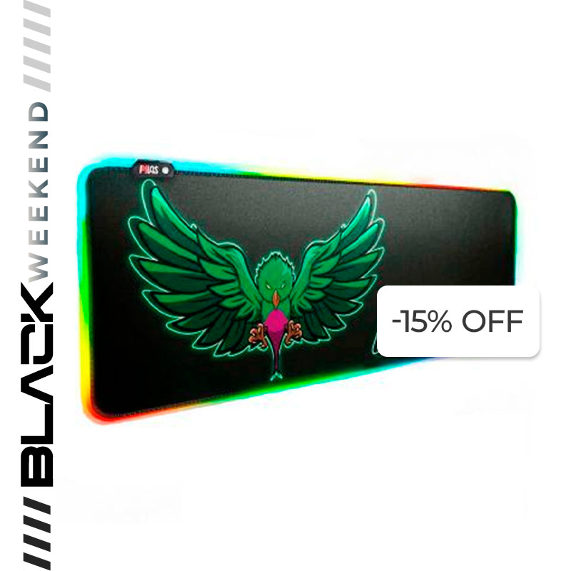 Mousepad Gamer Pilas Quetzal RGB XXL