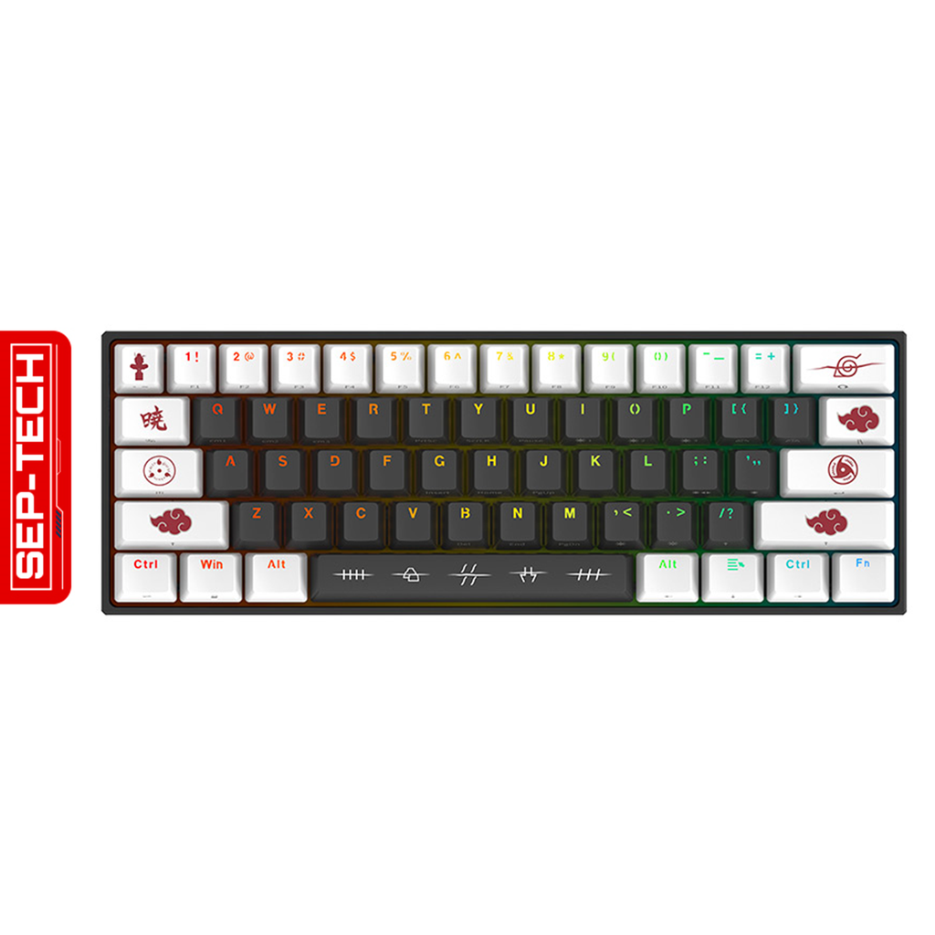 Teclado Gaming Mecánico Alámbrico Checkpoint Naruto KX-400 RGB Edición Akatsuki