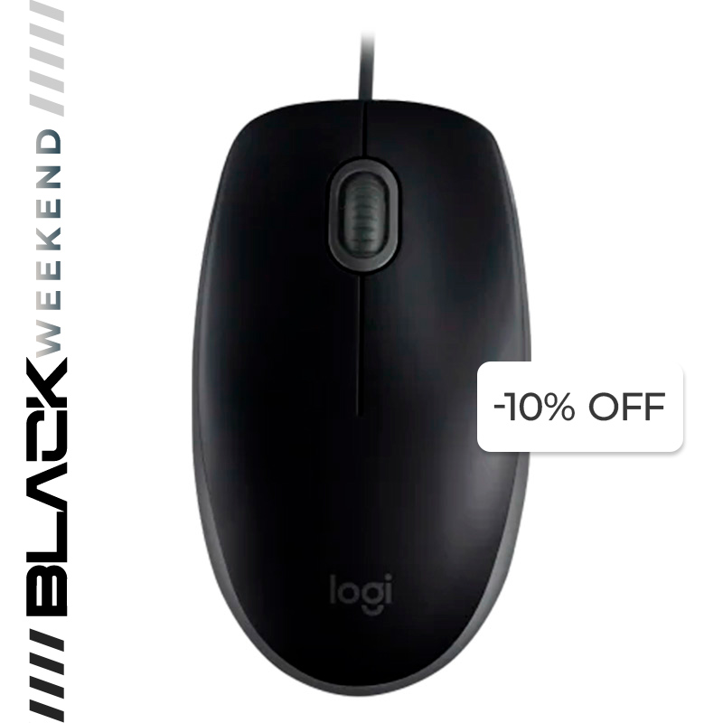 Mouse Alámbrico Óptico Logitech M110 Silent 1000 DPI Negro