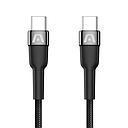 Cable USB-C a USB-C Argom ARG-CB-0049BK 1.8 Metros Trenzado Negro