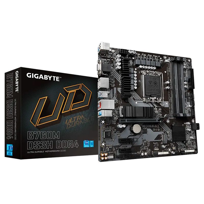 Motherboard Gigabyte B760M DS3H DDR4 Socket LGA1700 13th & 12th Gen 4xDDR4 Micro ATX