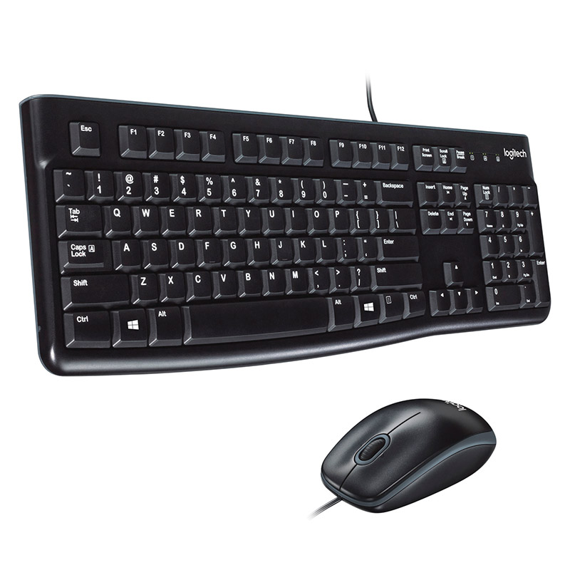 Teclado y Mouse Alámbrico Logitech MK120 USB Negro Español