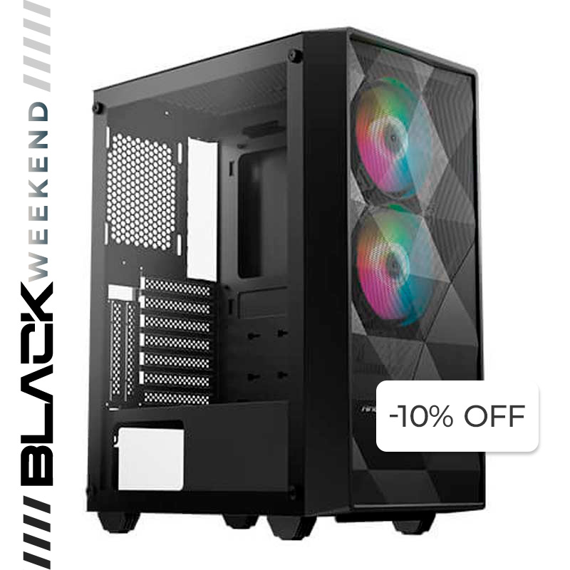 Case Gaming Antec NX270 TG Media Torre Vidrio Templado ATX Negro