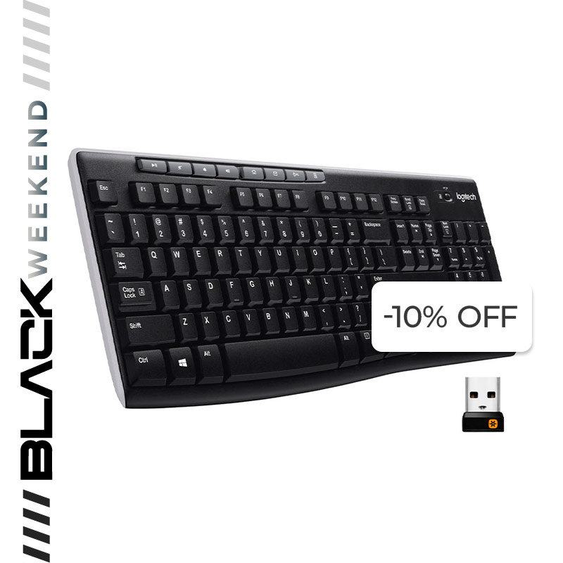 Teclado y Mouse Inalámbrico Logitech MK270 Negro Español