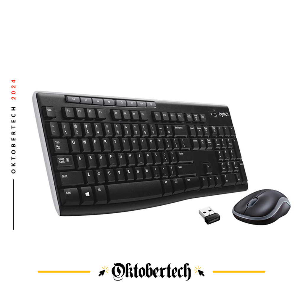 Teclado y Mouse Inalámbrico Logitech MK270 Negro Español