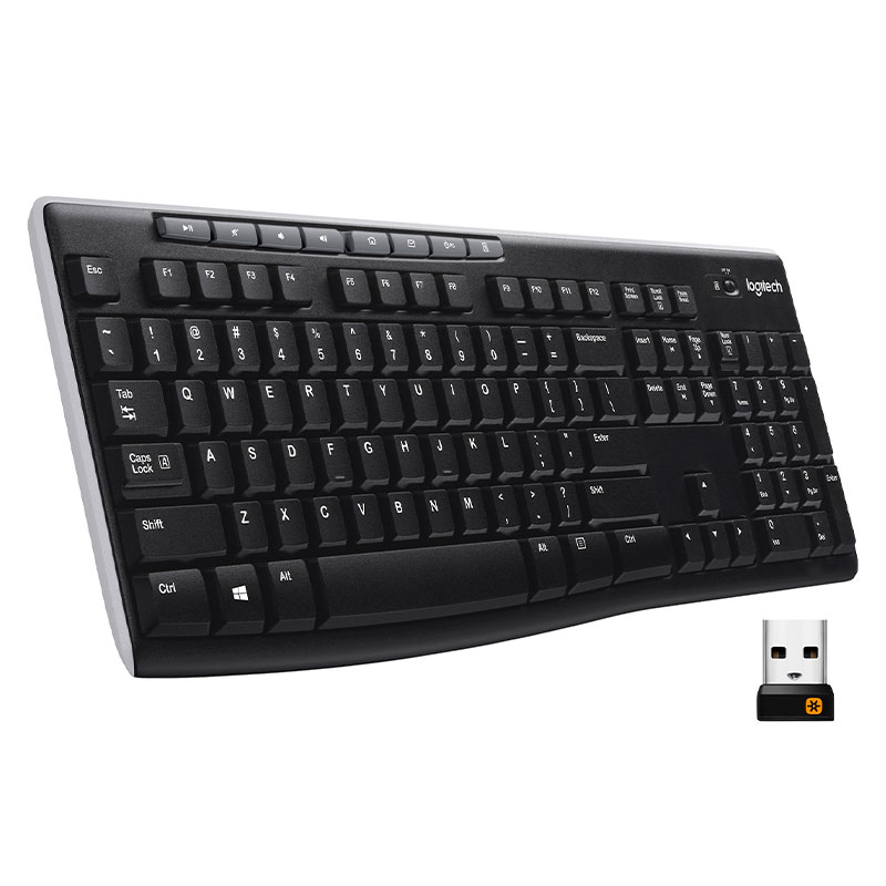 Teclado y Mouse Inalámbrico Logitech MK270 Negro Español