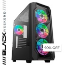 Case Gaming CheckPoint Spectre 300 ARGB Media Torre Vidrio Templado ATX Negro (Sin Fuente)