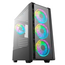 Case Gaming CheckPoint GForce-550 Media Torre Vidrio Templado ATX Negro (Sin Fuente)