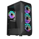 Case Gaming CheckPoint ZENITH 600 Media Torre Vidrio Templado ATX Negro (Sin Fuente)