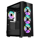 Case Gaming CheckPoint Chrono 700 Media Torre Vidrio Templado ATX Negro (Sin Fuente)