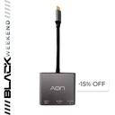 Adaptador USB-C a HDMI AON AO-AD-1017 Macho-Hembra Negro