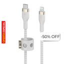 Cable USB-C a Lightning Belkin BoostCharge Pro Flex 3 Metro Blanco