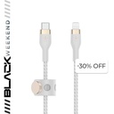 Cable USB-C a Lightning Belkin BoostCharge Pro Flex 3 Metro Blanco