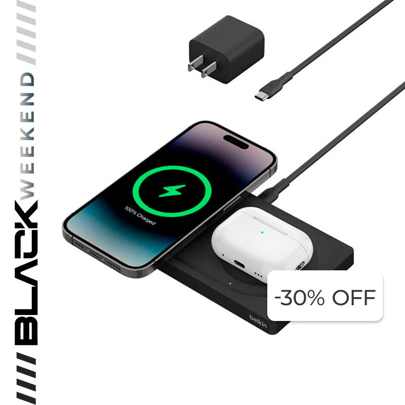 Cargador Inalámbrico Belkin BoostCharge Pro 2 en 1 15W Negro