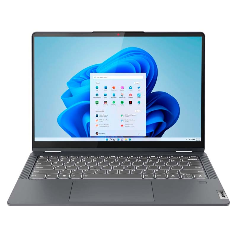 Laptop Lenovo IdeaPad  Flex 5i 14" Touchscreen i3-1215U 8GB RAM 256GB SSD Gris W11 Home Teclado Ingles